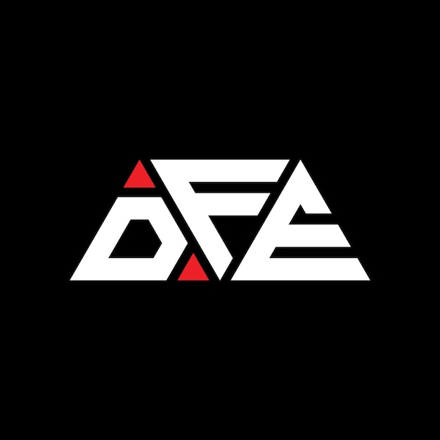 DFE driehoek letter logo ontwerp met driehoek vorm DFE drieHoek logo ontwerp monogram DFE drie hoek vector logo sjabloon met rode kleur DFE driehuizige logo eenvoudig Elegant en luxe logo DFE