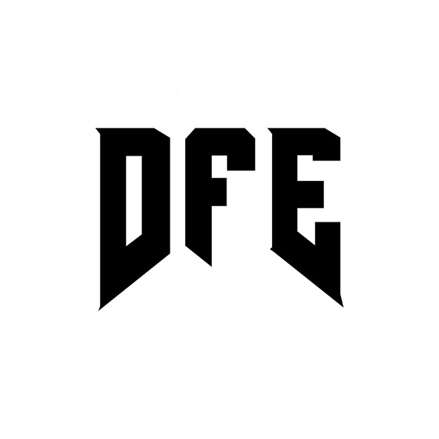 デザイン DFE ロゴ デザイン 黒と白の色合い デザイン デザイン ベクトル デザイン アイコン デザイン アルファベット デザイン