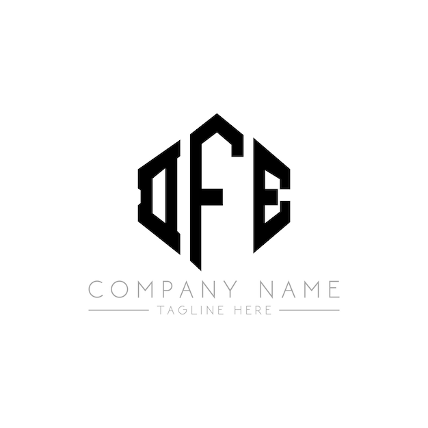 Dfe letter logo design with polygon shape dfe polygon and cube shape logo design dfe hexagon vector logo template white and black colors dfe monogram business and real estate logo