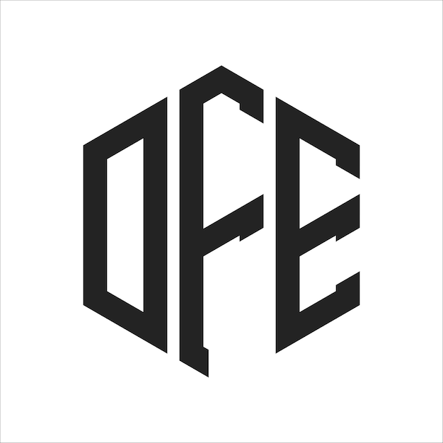 Дизайн логотипа DFE Первоначальная буква DFE Монограмма Логотип с использованием шестиугольной формы