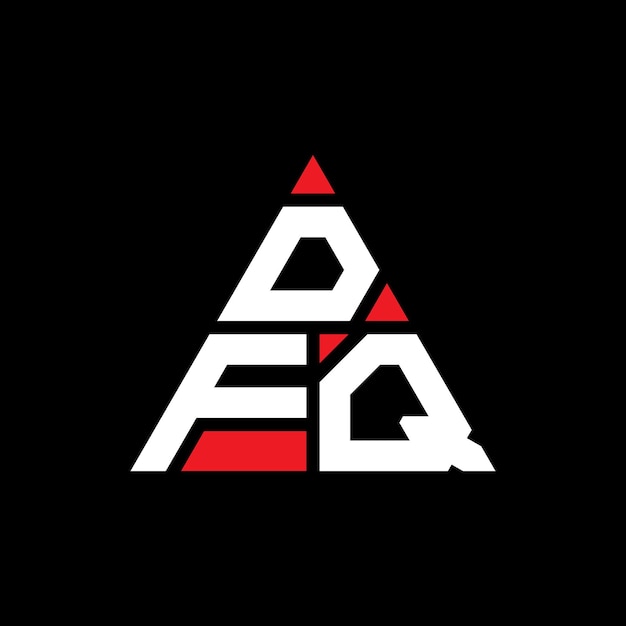 Dfq triangolo lettera logo design con forma di triangolo dfq logo triangolo design monogramma dfq triungolo vettoriale modello di logo con colore rosso dfq loghi triangolari semplice elegante e lussuoso