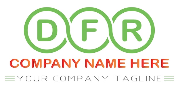 Vector dfr brief logo ontwerp