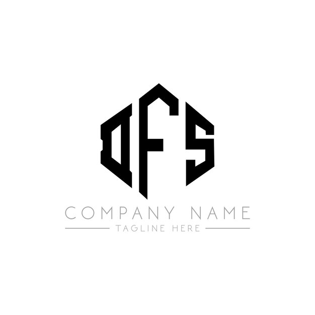 Vector dfs letter logo design with polygon shape dfs polygon and cube shape logo design dfs hexagon vector logo template white and black colors dfs monogram business and real estate logo