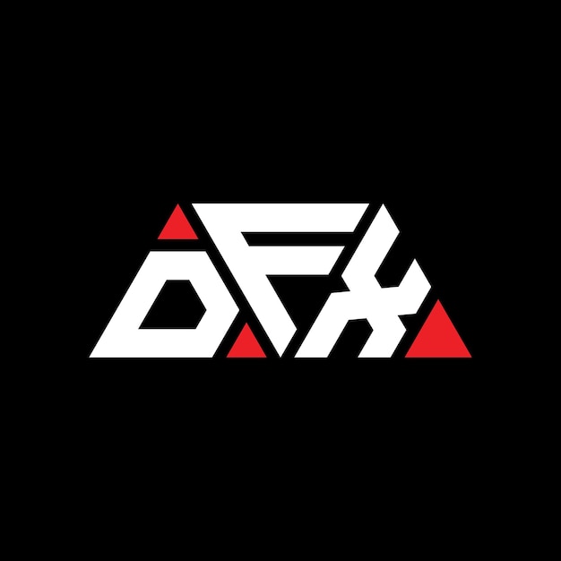 Дизайн логотипа DFX с треугольной формой DFX треугольный дизайн логотипа монограммы DFX триугольный векторный шаблон логотипа с красным цветом DFX трехугольный логотип Простой Элегантный и роскошный логотип DFX