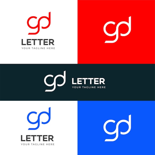 DG GD 문자 로고 디자인