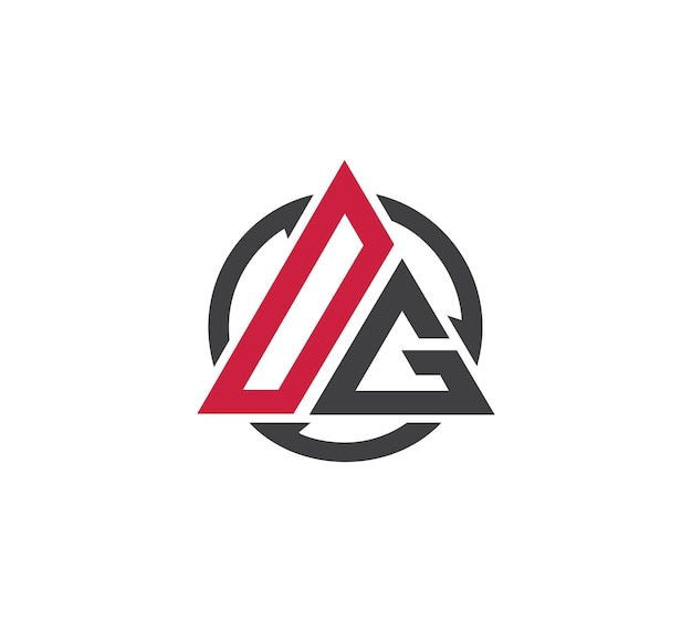 DG letter logo design vector template