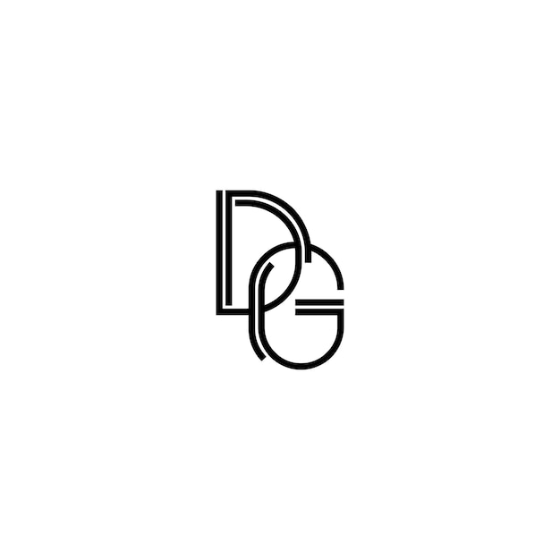 Vector dg monogram logo ontwerp brief tekst naam symbool monochroom logo alfabet karakter eenvoudig logo