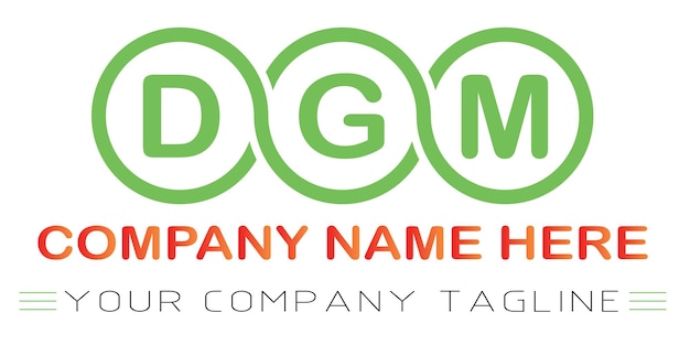 Design del logo della lettera dgm