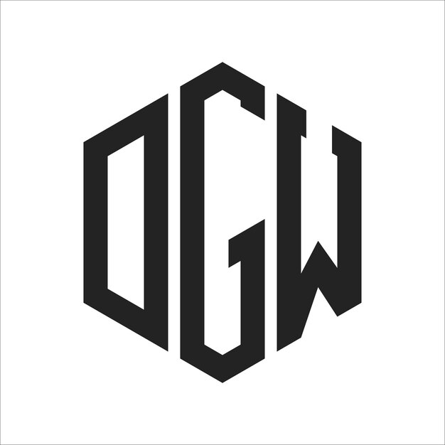 DGW Logo Design Initial Letter DGW Monogram Logo using Hexagon shape