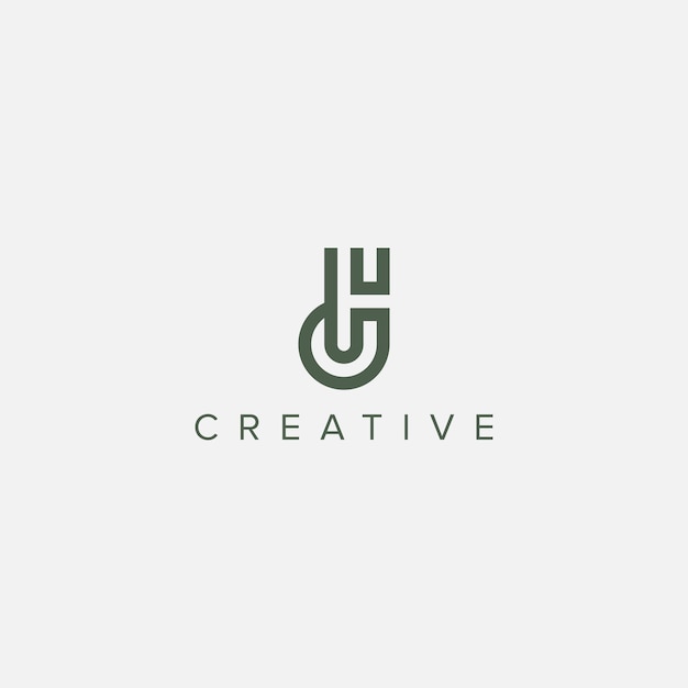 DH letter alfabet HD logo ontwerp sjabloon vector
