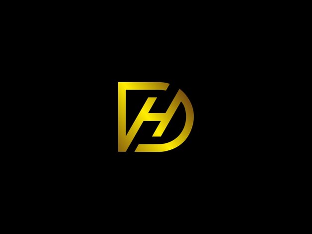 Vettore progettazione del logo dh