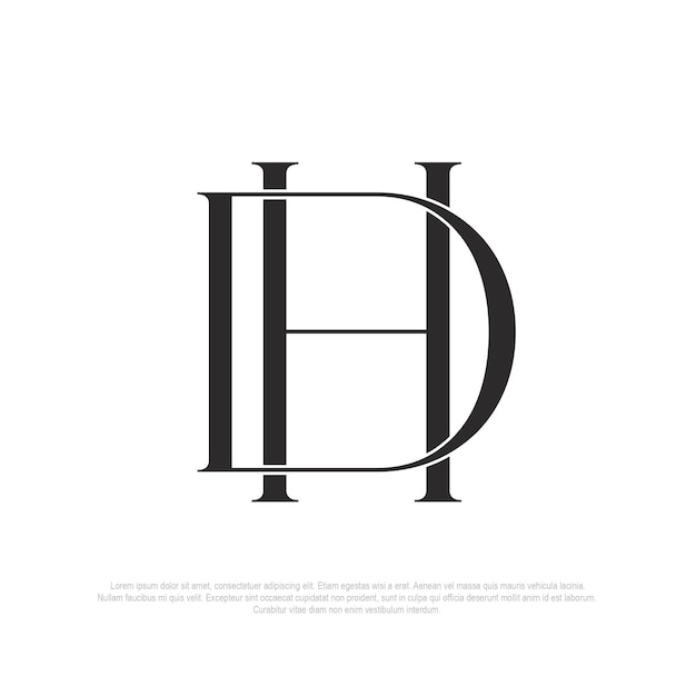 Dh monogram logo