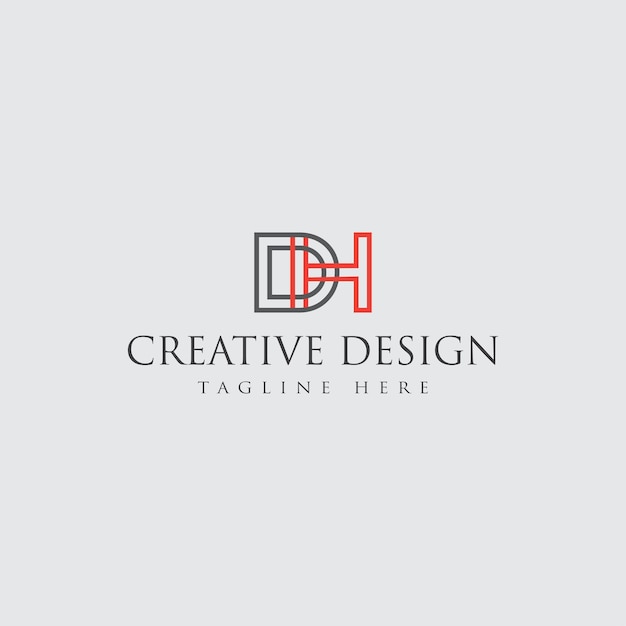 DH outline logo design template