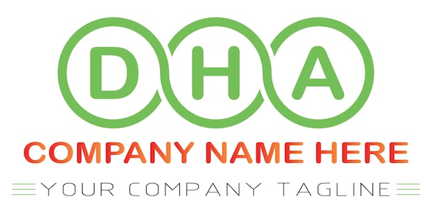 Vector dha letter logo design