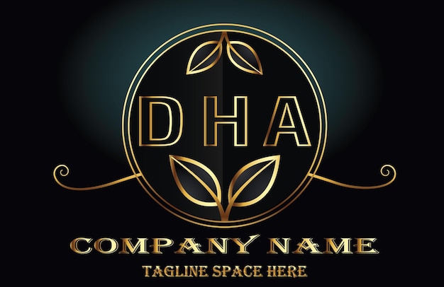 Vector dha letter logo