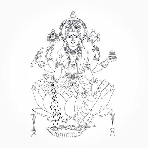 Dhana lakshmi avatar of the divine mother lakshmi hindu religion god