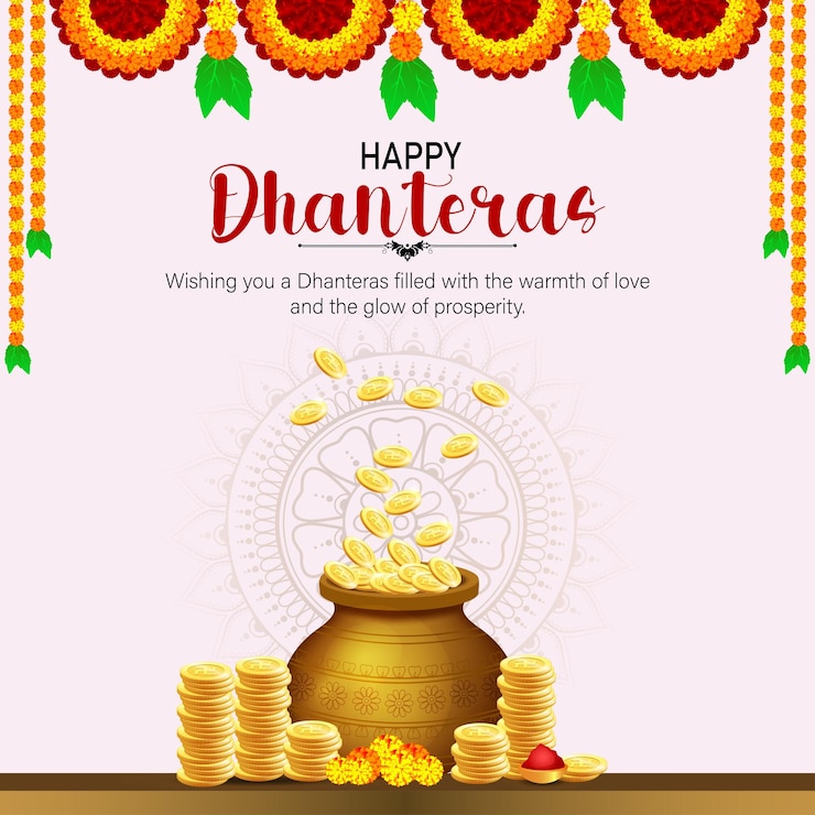 वेक्टर dhanteras also known as dhanatrayodashi is the hindu festival