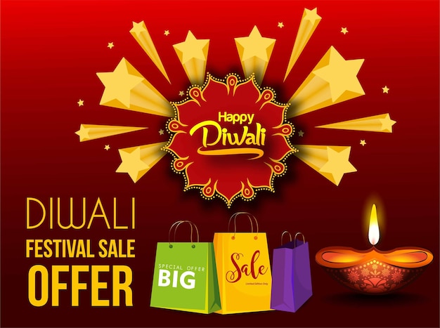 Celebrazione di dhanteras e celebrazione del festival di diwali banner o poster astratto con vaso d'oro