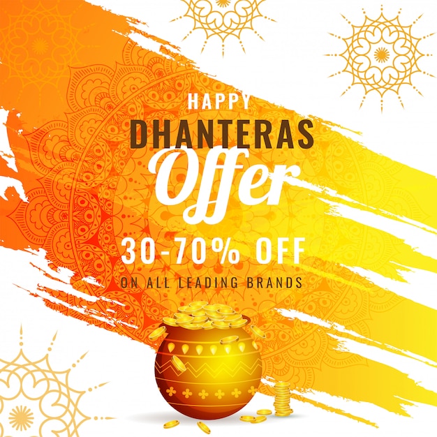 Dhanteras festival sale background.