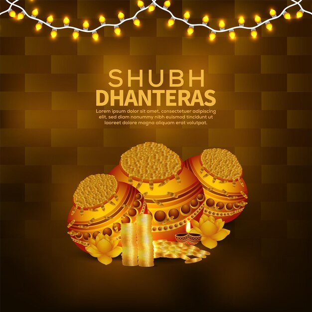 Dhanteras festival viering achtergrond