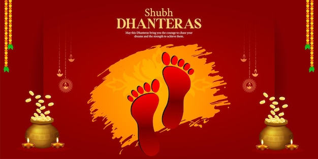 Vector dhanteras hindu festival