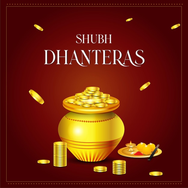 Dhanteras munt laxmi vector festival