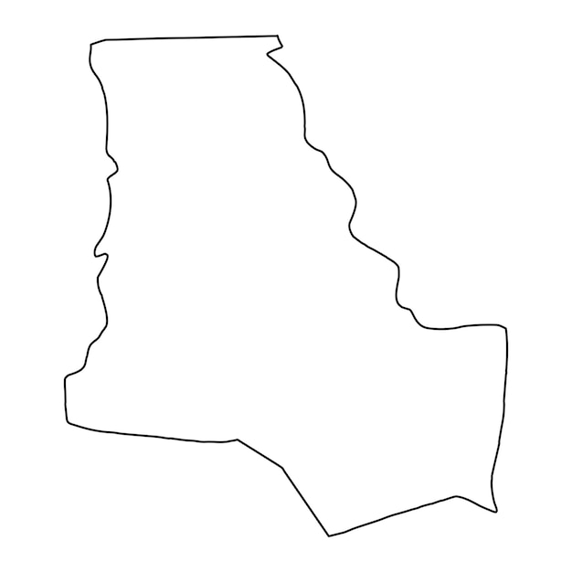 Mappa del governatorato di dhi qar divisione amministrativa dell'iraq illustrazione vettoriale