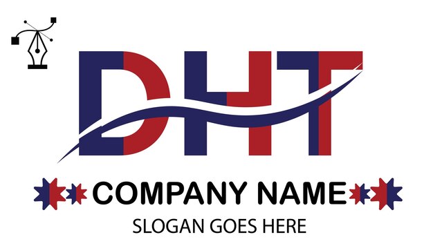 Vector dht letter logo