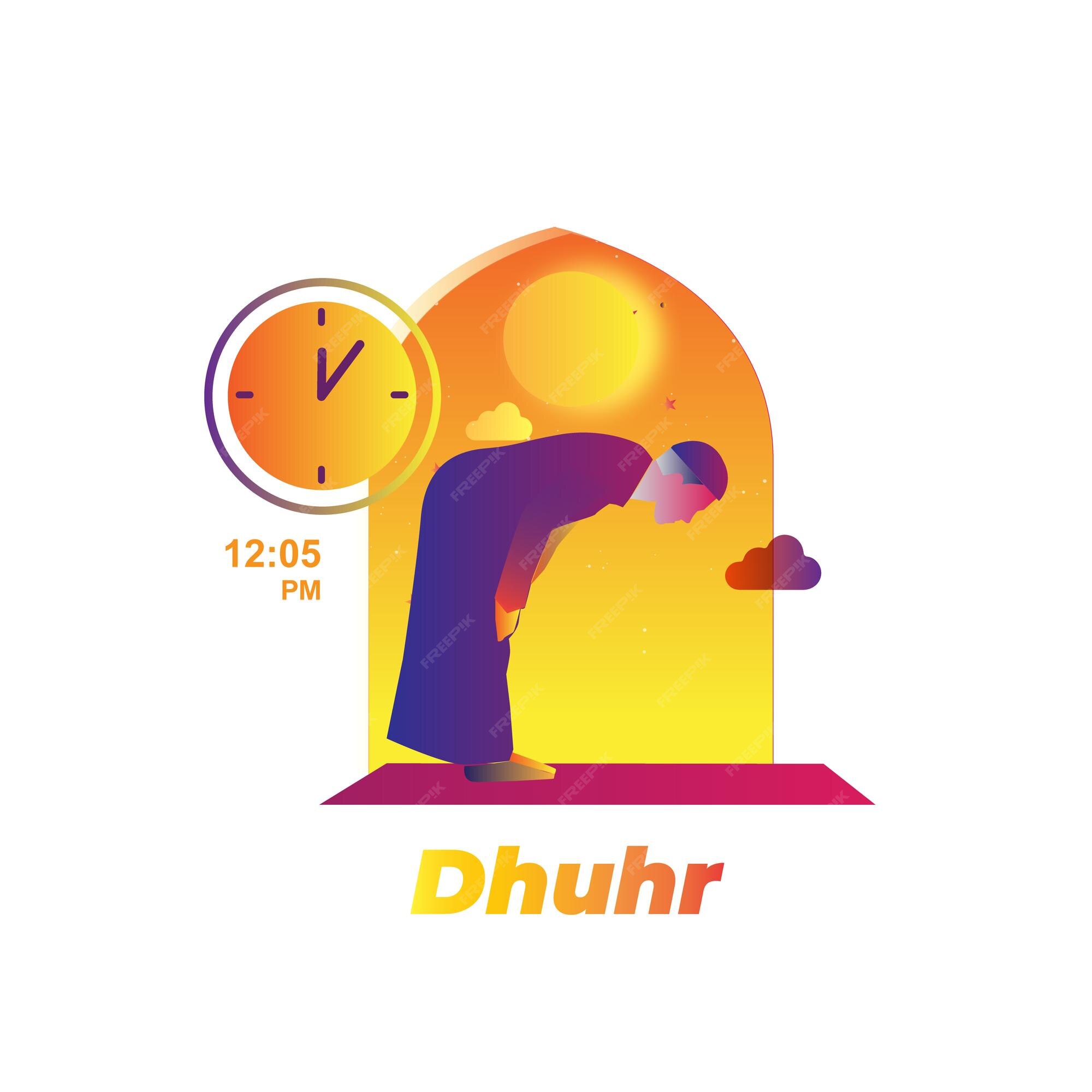 Premium Vector Dhuhr Muslim Time Prayer Illustration Vector premium-vector-dhuhr-muslim-time-prayer-illustration-vector