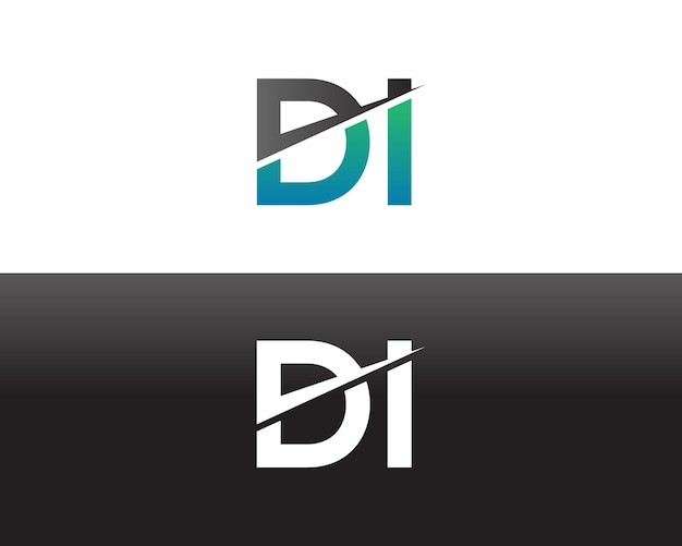 DI アルファベットの頭文字アイコン ロゴ デザイン モノグラム ベクトル図