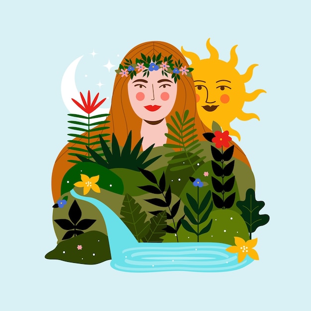 Dia de la pachamama illustratie