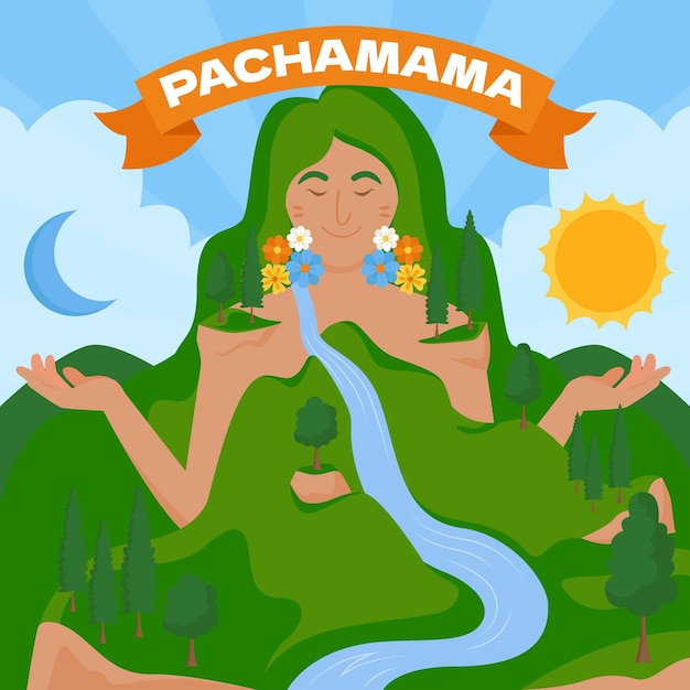 Dia de la pachamama illustration