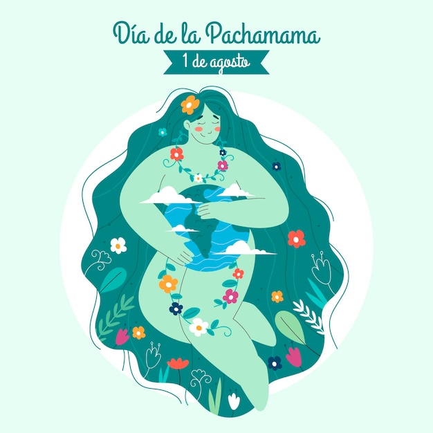 Dia de la pachamama illustration