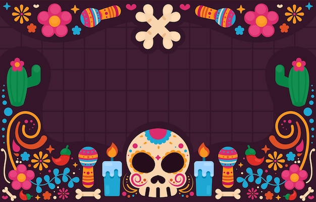 Dia De Los Muertos achtergrond