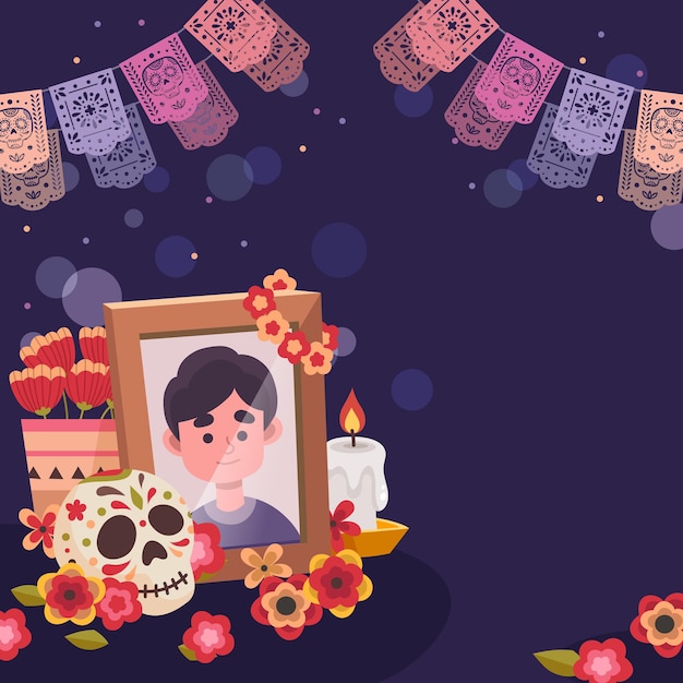 벡터 dia de los muertos 배경