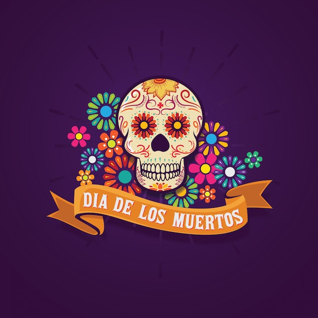 벡터 dia de los muertos 배경