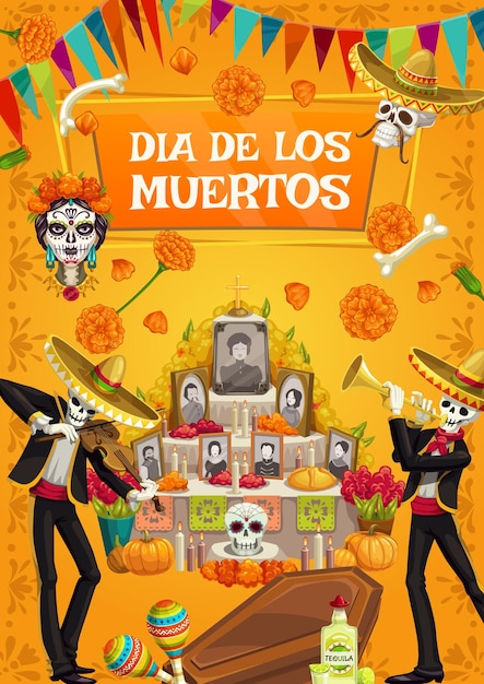 Dia de los muertos dag van papa skeletfeest