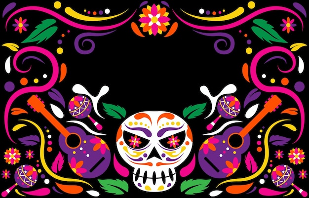 Праздничный фон Dia De Los Muertos