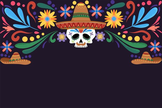 Dia de los muertos frame background