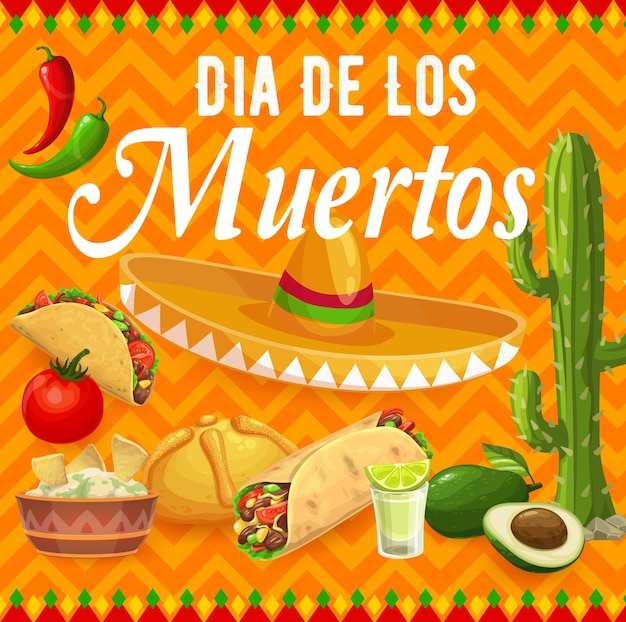 Dia de Los Muertos Mexicaanse vakantie banner vector