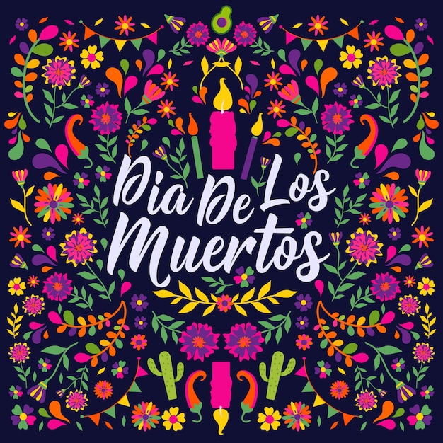 Dia de los muertos seamless pattern