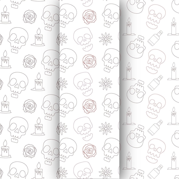 Dia De Los Muertos Seamless Pattern