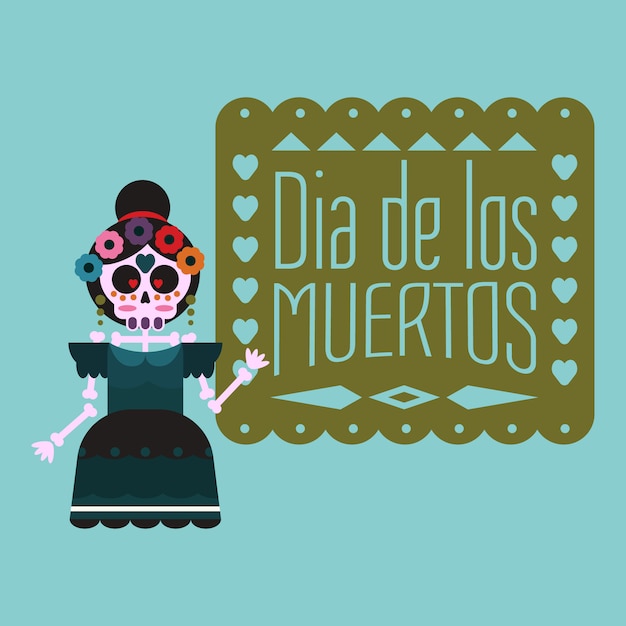 Вектор dia de los muertos