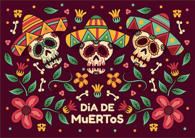 Dia de muertos achtergrond