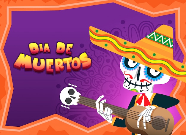 dia de muertos celebration illustration