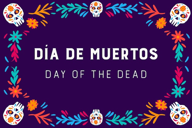 Dia de muertos dag van de dode vector achtergrond