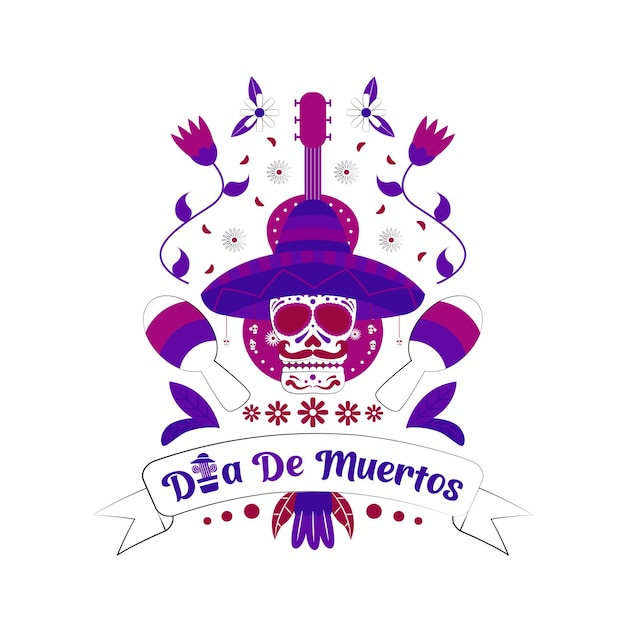 Dia De Muertosメキシコの休日の背景デザイン