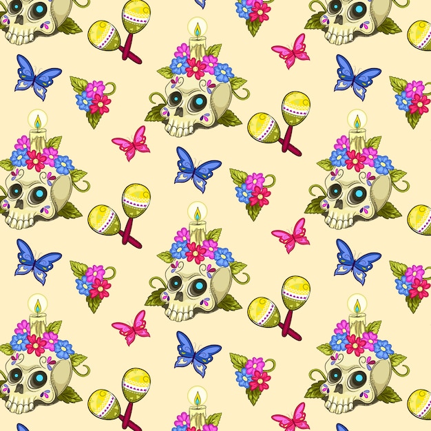 Dia de Muertos Pattern