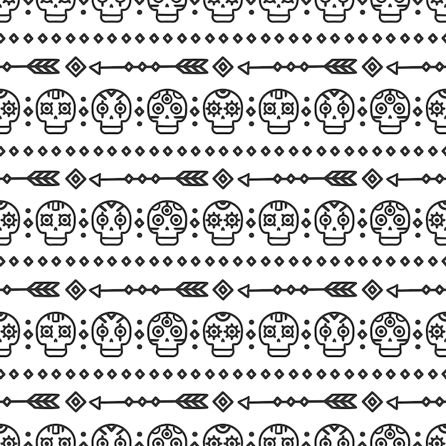 Vector dia de muertos pattern