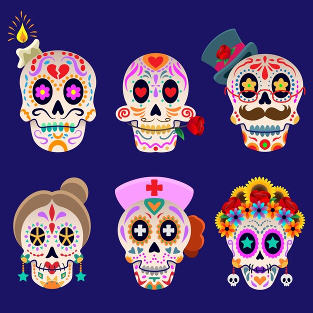 DIA DE MUERTOS SKULL PACKEAGE 3